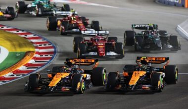 el contacto de Norris con Piastri y Verstappen en la salida del GP de Singapur