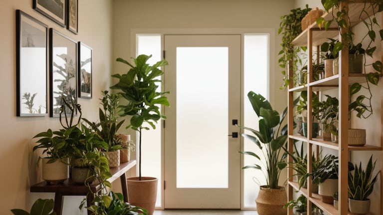 Las plantas también pueden ser una opción para darle otro aire al pasillo. (Foto: Imagen generada con Inteligencia Artificial Gemini de Google)