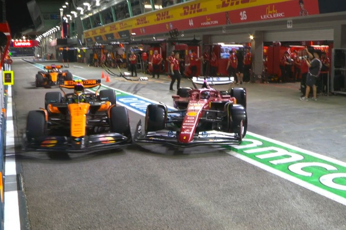 El accidente de Leclerc y Norris que podría sancionar a Ferrari