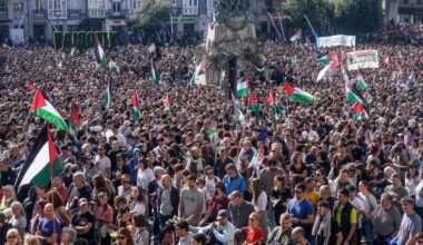 Huelga en apoyo a Palestina en las calles de Vitoria