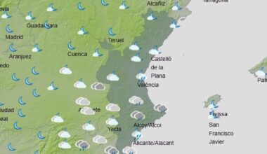 Aemet anuncia la llegada de un chorro polar y nuevas lluvias a la Comunitat