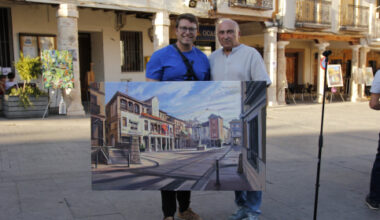 Eduardo Alsasua con su obra “Plaza Mayor” se alza con el Primer Premio del Certamen de Pintura Rápida al Aire Libre ‘Jesús Horche’ | NuevaAlcarria