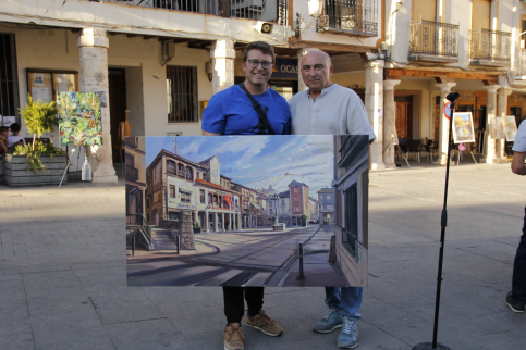 Eduardo Alsasua con su obra “Plaza Mayor” se alza con el Primer Premio del Certamen de Pintura Rápida al Aire Libre ‘Jesús Horche’ | NuevaAlcarria