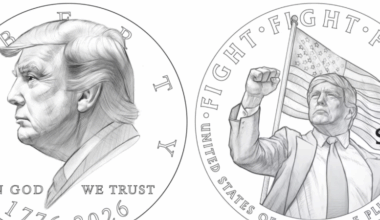 El diseño preliminar de la moneda de US$ 1 de Trump es “real”, dice el tesorero de EE.UU.