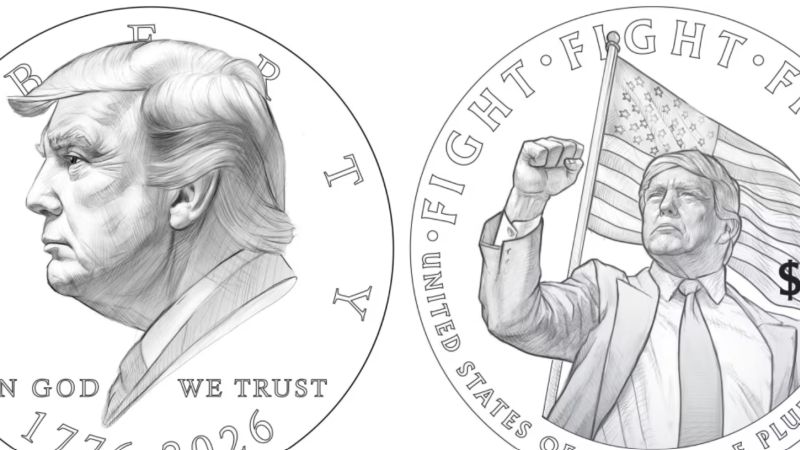 El diseño preliminar de la moneda de US$ 1 de Trump es “real”, dice el tesorero de EE.UU.