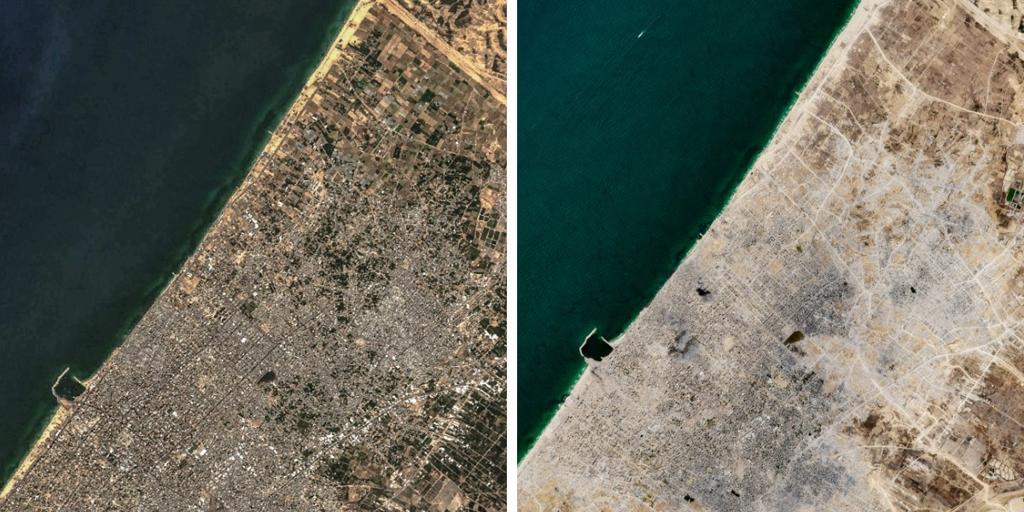 El antes y después de Gaza tras dos años del ataque de Hamás el 7 de octubre