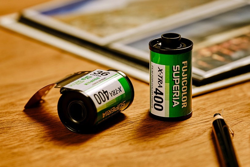 Carrete de fotos de Fujifilm.