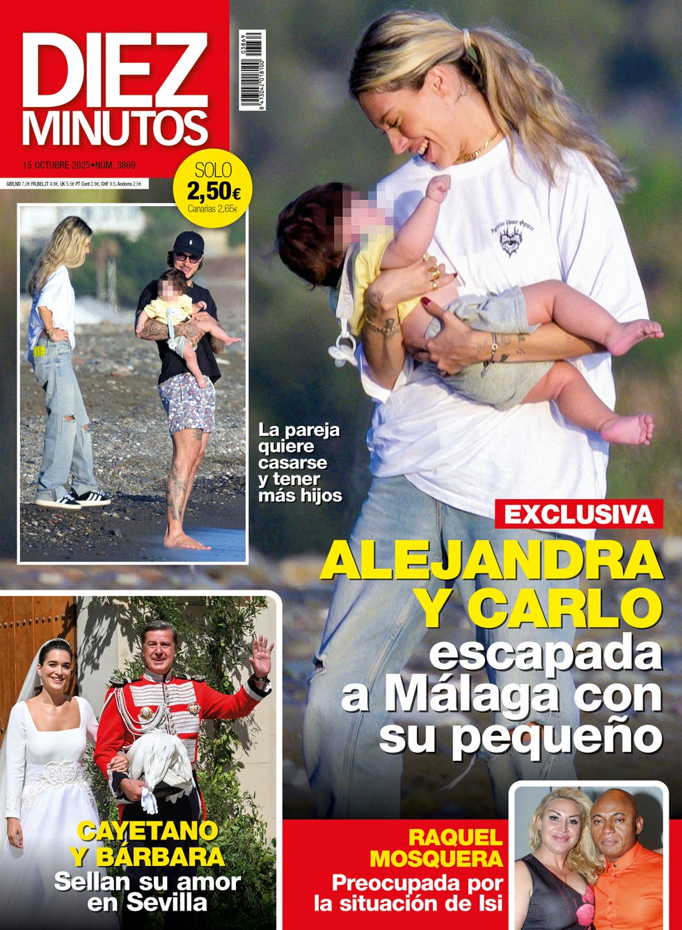 alejandra rubio con su hijo carlo en brazos en malaga