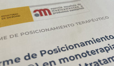 Imagen de uno de los informes de posicionamiento terapéutico de medicamentos publicados por la AEMPS