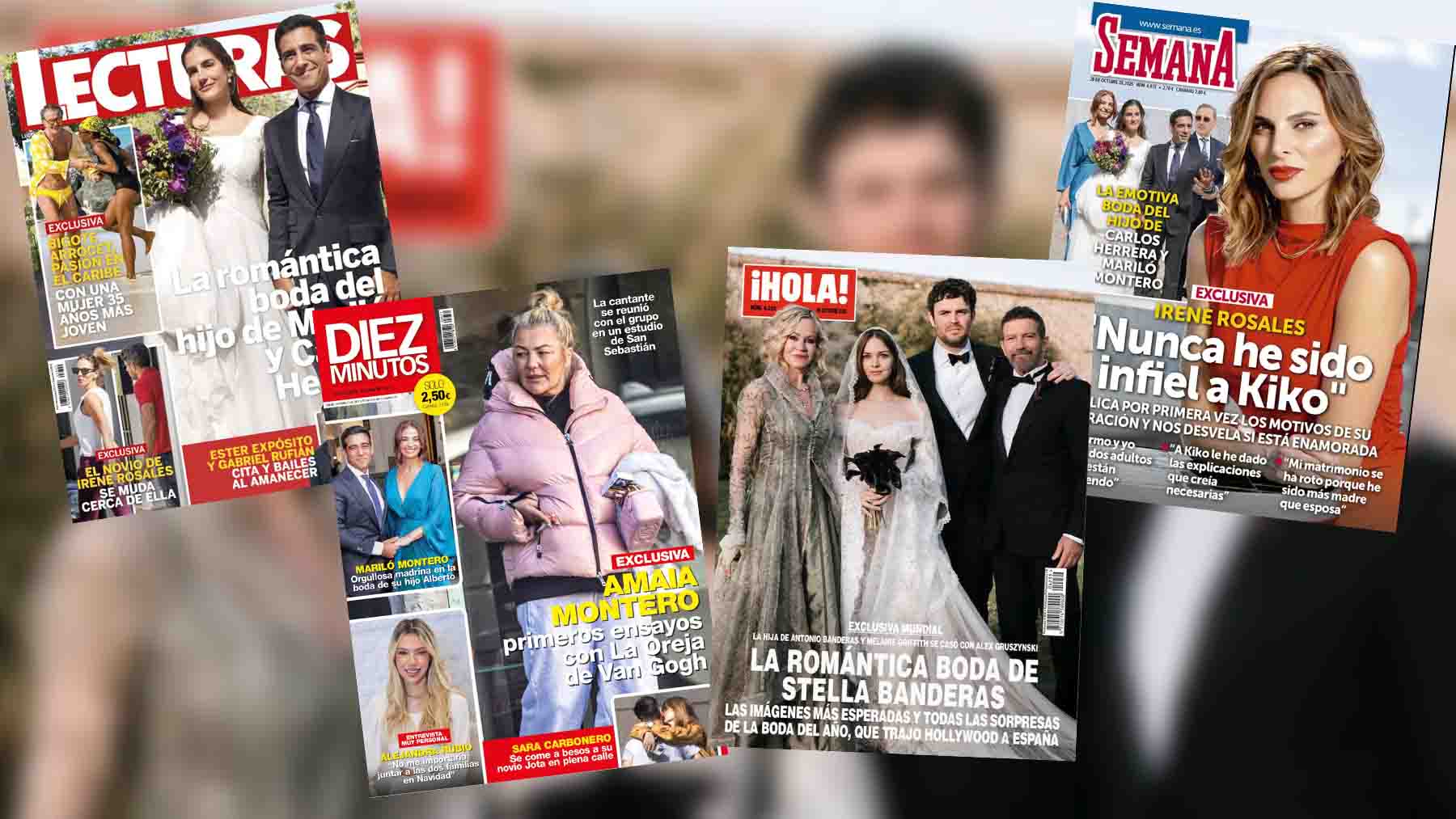 la boda de Stella Banderas y la entrevista de Irene Rosales