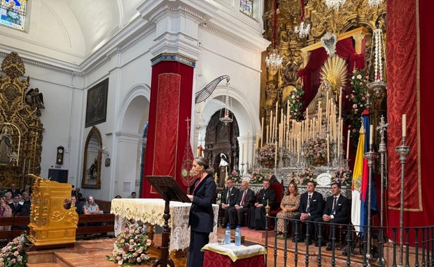Ana Valme Ortega Pruna en un momento del pregón de Valme