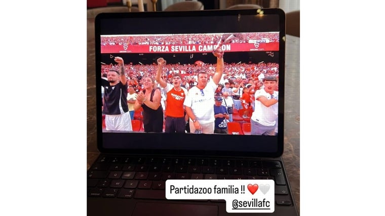 Publicación de Badé en su Instagram