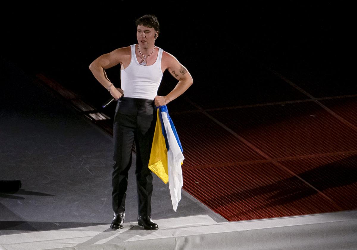 Quevedo, durante su concierto en el Estadio de Gran Canaria el 24 de mayo de 2025.