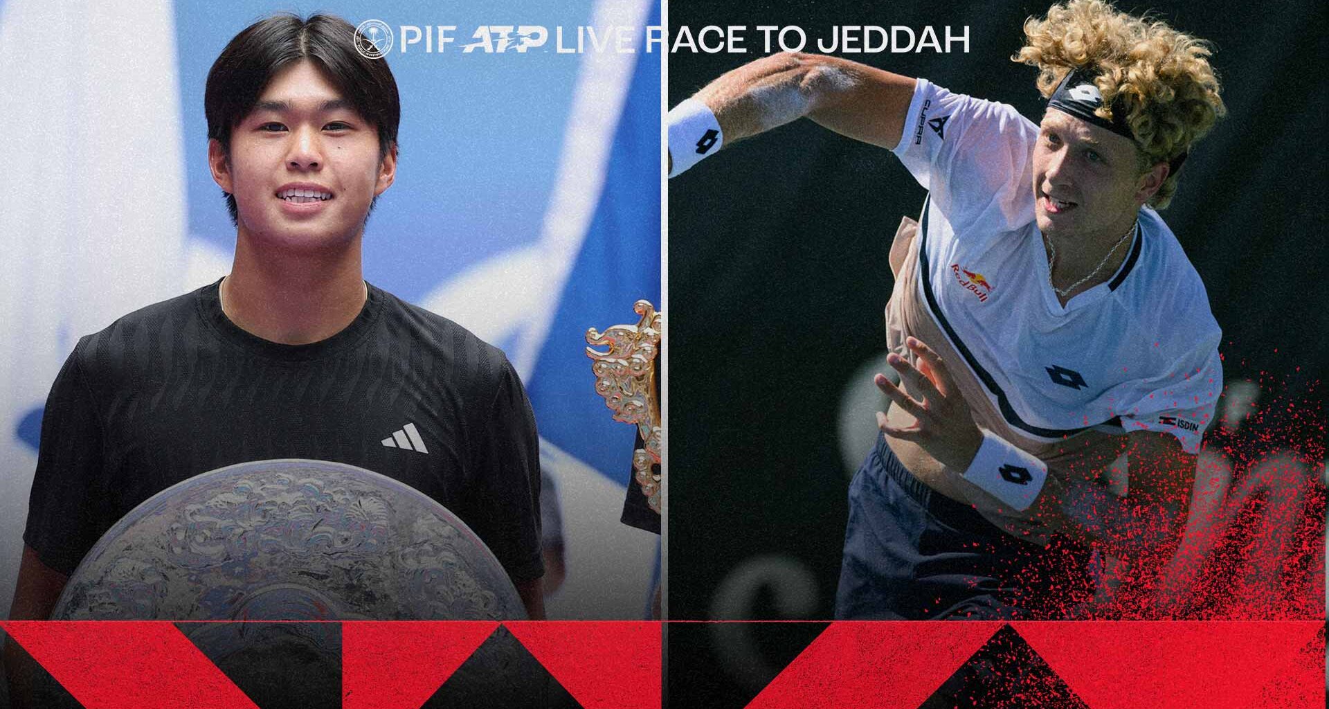 Learner Tien y Martín Landaluce ocupan la segunda y la quinta plaza en la PIF ATP Live Race To Jeddah, respectivamente.