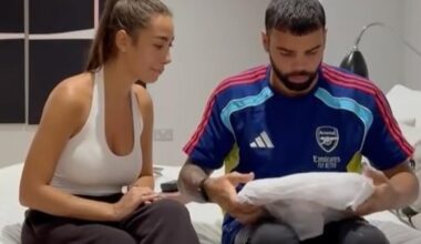 El original regalo de la mujer de David Raya a su pareja para decirle que está embarazada