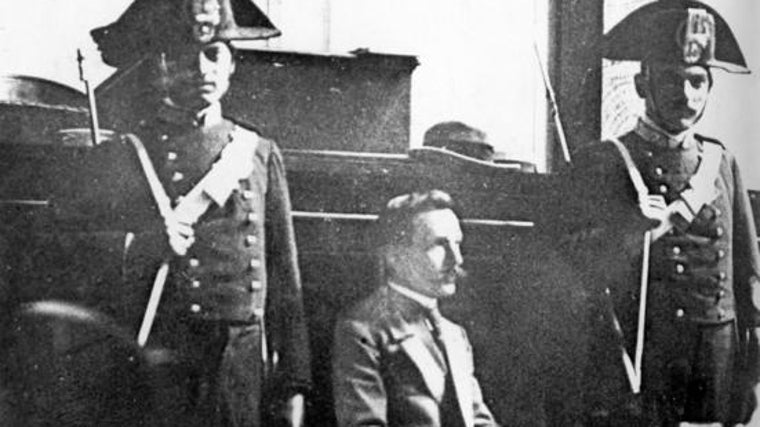 Vincenzo Peruggia, autor del robo de 'La Gioconda', durante el juicio