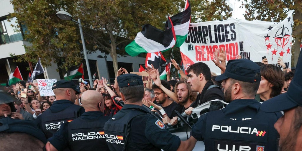 Cinco detenidos en la manifestación propalestina frente al Roig Arena por el partido del Valencia Basket y el Hapoel Tel Aviv