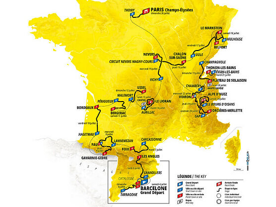 Etapas y perfiles del Tour de Francia de 2026