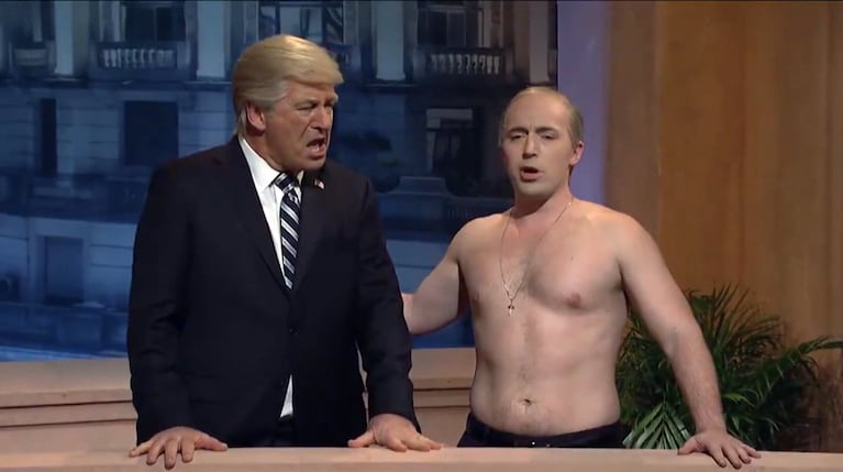 Trump y Putin, satirizados en "Saturday Night Live". (Foto: captura de video @nbcsnl).