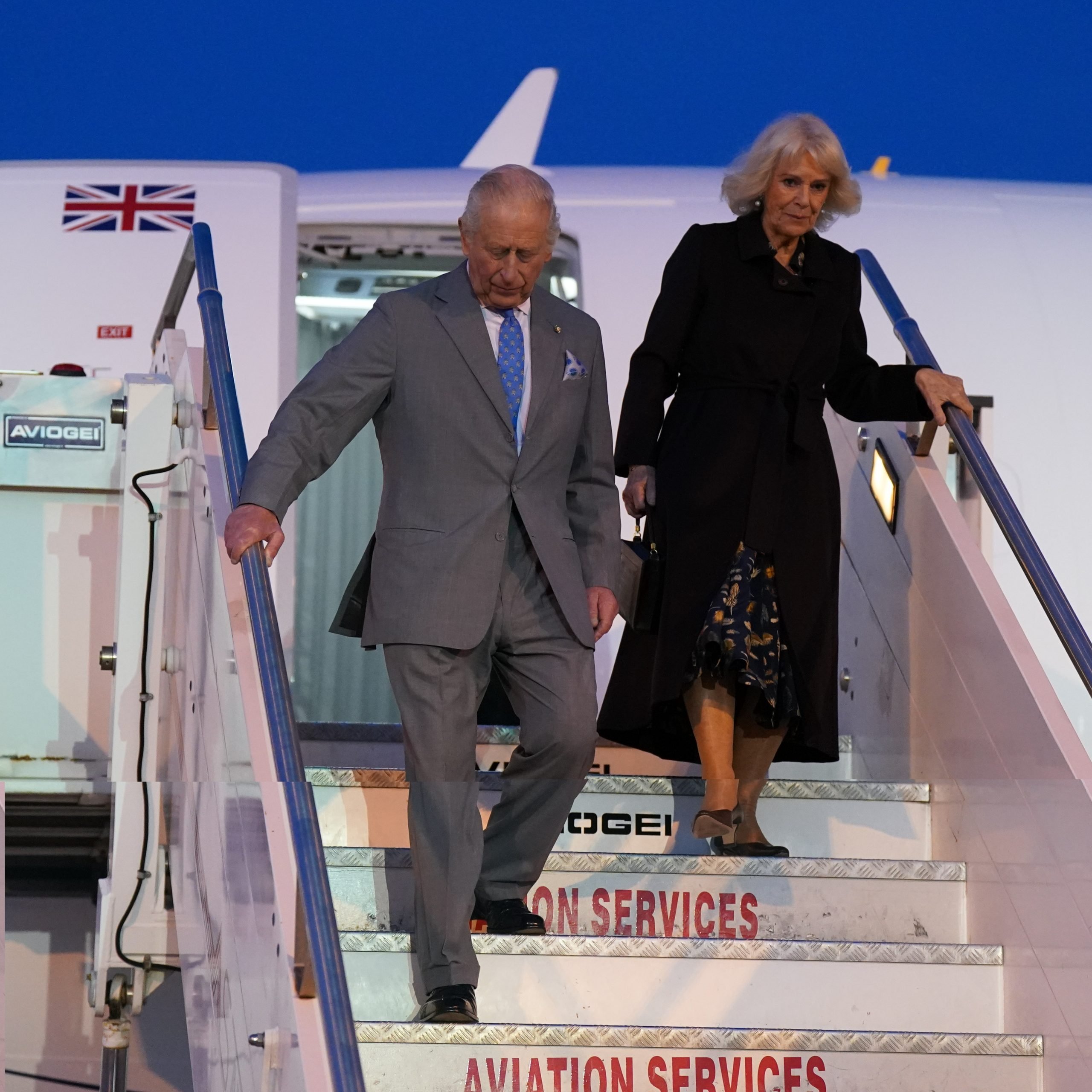 Los reyes Carlos III y Camila a su llegada a Roma. (Foto: Gtres)