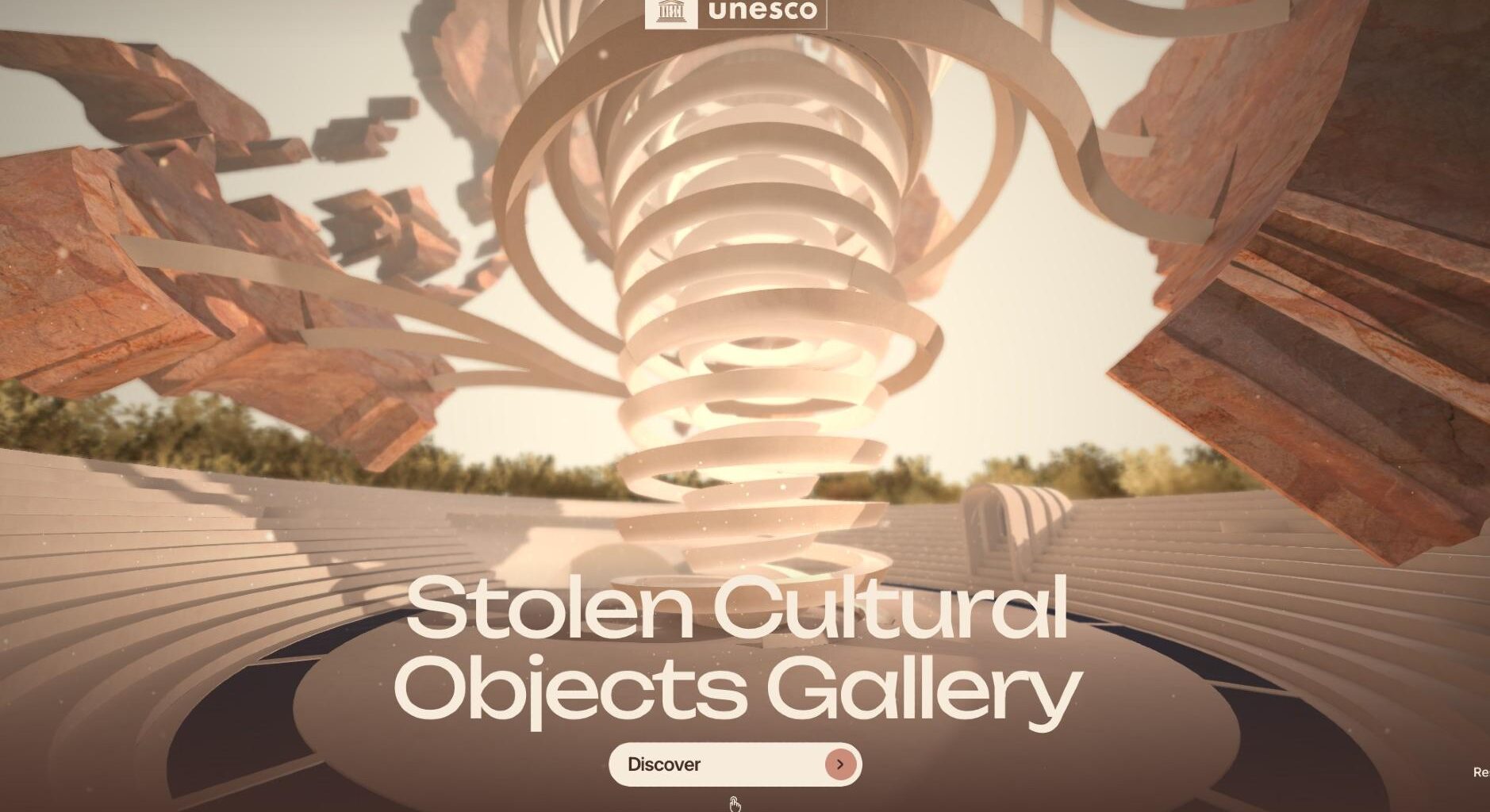 Pantalla inicial del museo virtual de UNESCO