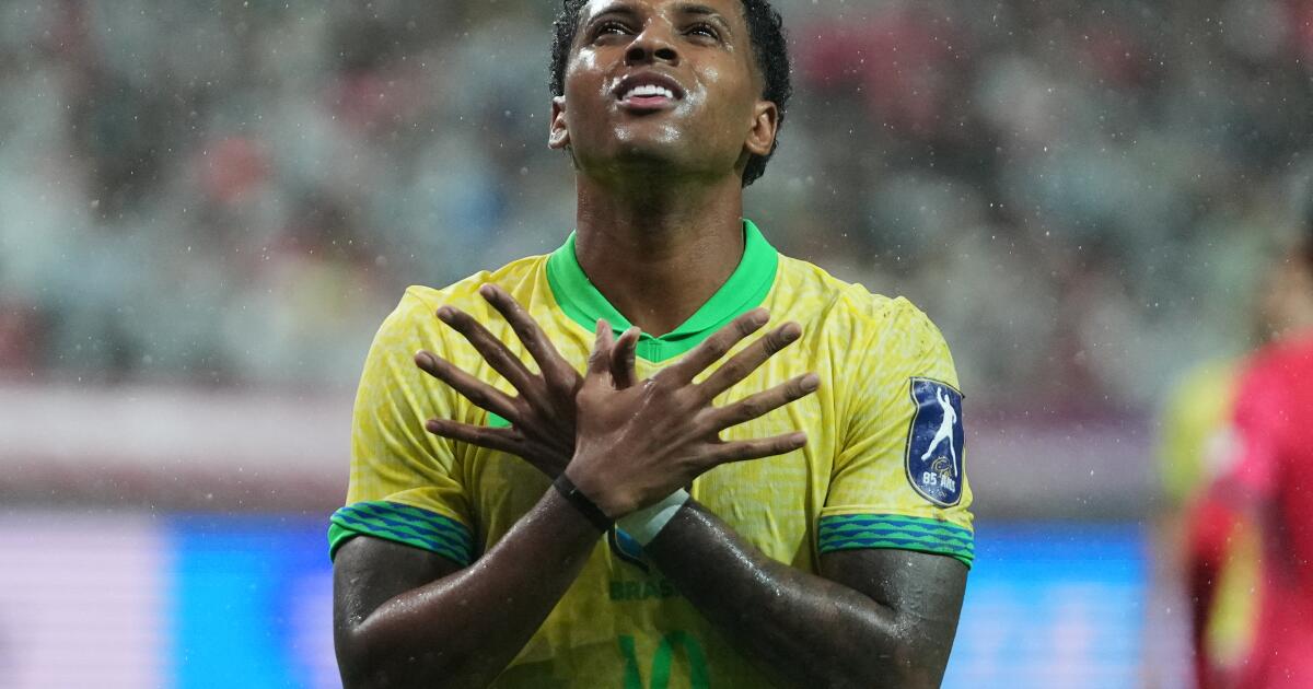 Estevao y Rodrygo firman dobletes y Brasil aplasta a Corea del Sur en amistoso