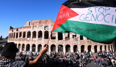 Cientos de miles marchan en Roma, Barcelona y Madrid contra campaña militar de Israel en Gaza