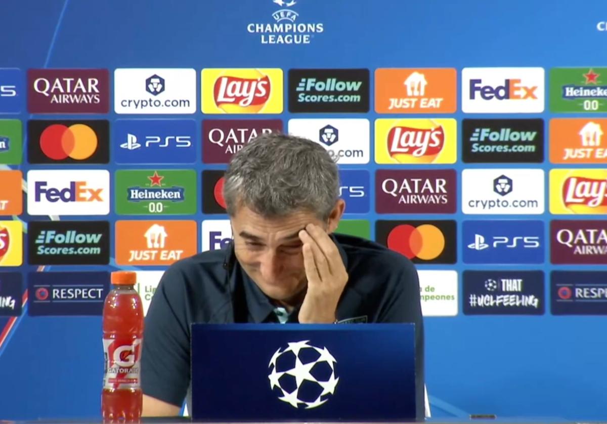 La pregunta más surrealista a Valverde: «¿Les ha dicho a sus jugadores que van a meter 9-0 al Qarabag?»