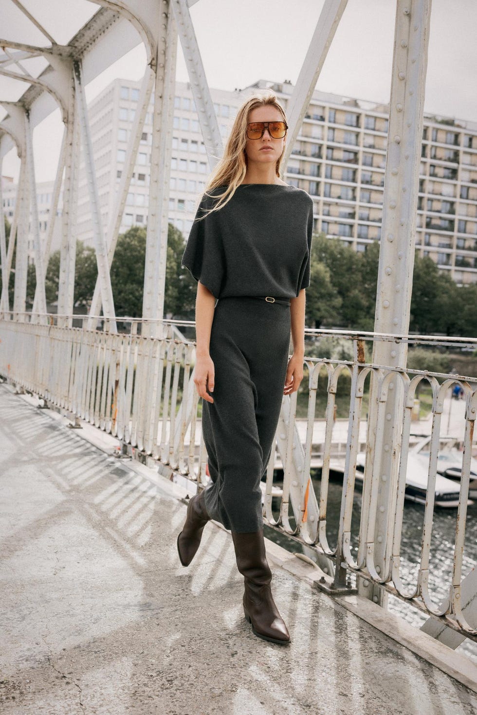 ﻿vestidos largos de punto 'boho' tipazo de zara para looks de cena con amigas
