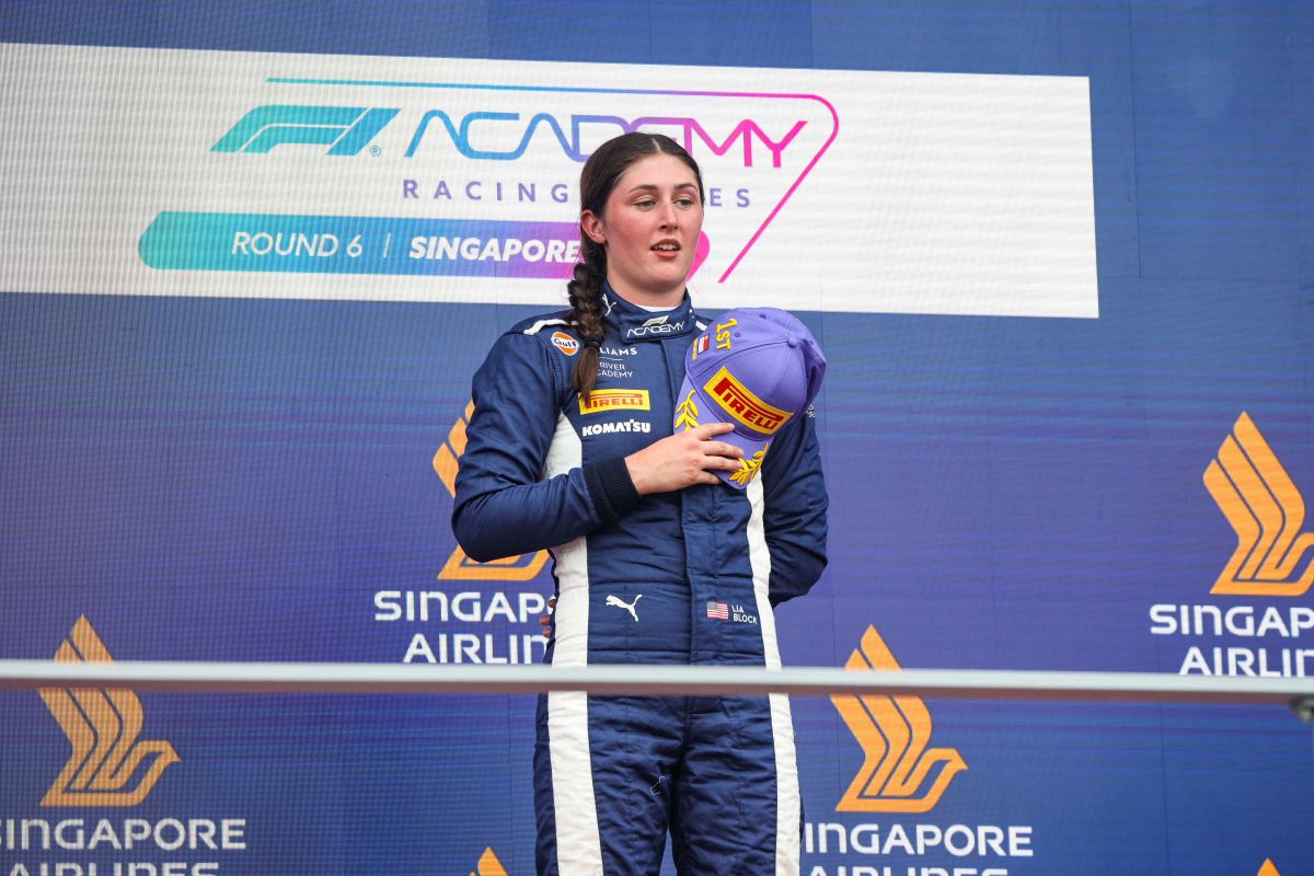 Academia de F1 - Lia Block tras su primera victoria en Singapur: "Empecé desde cero y ahora estamos en la cima"