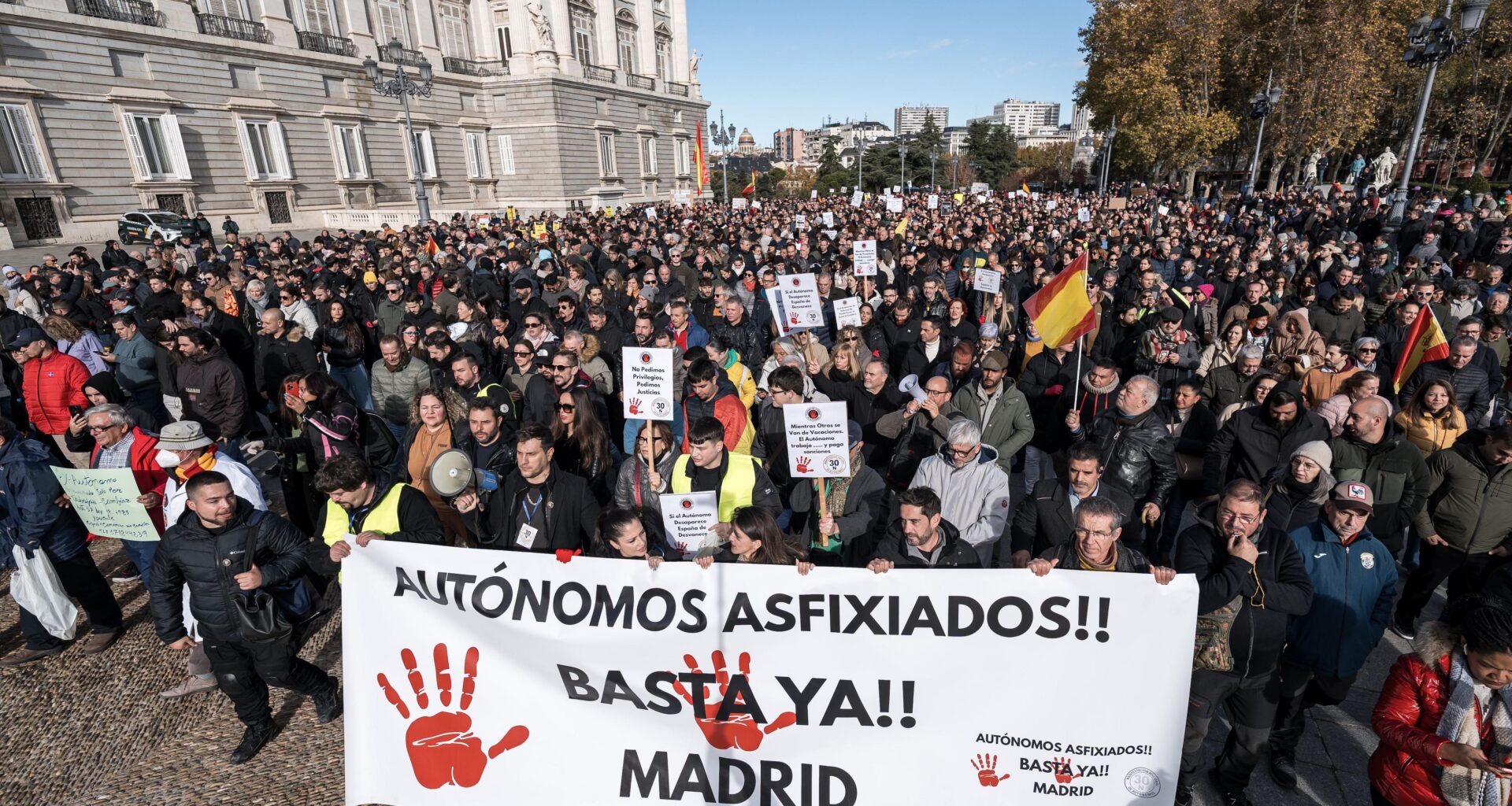 Manifestación de autónomos: "Nos están exprimiendo"