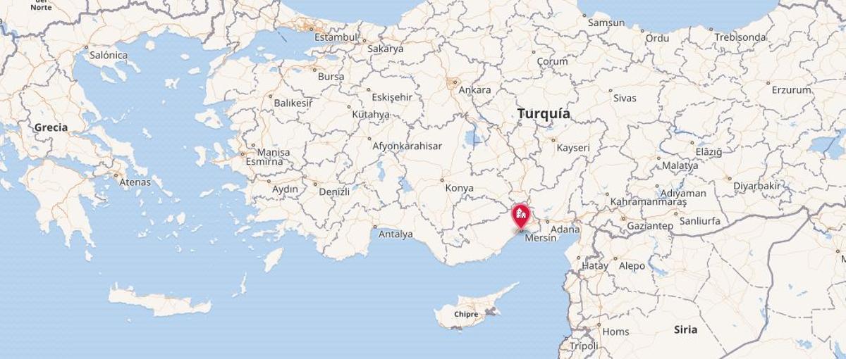 Mapa de Turquía.