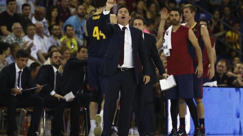 Xavi Pascual en su primera etapa como entrenador del Barça de basket