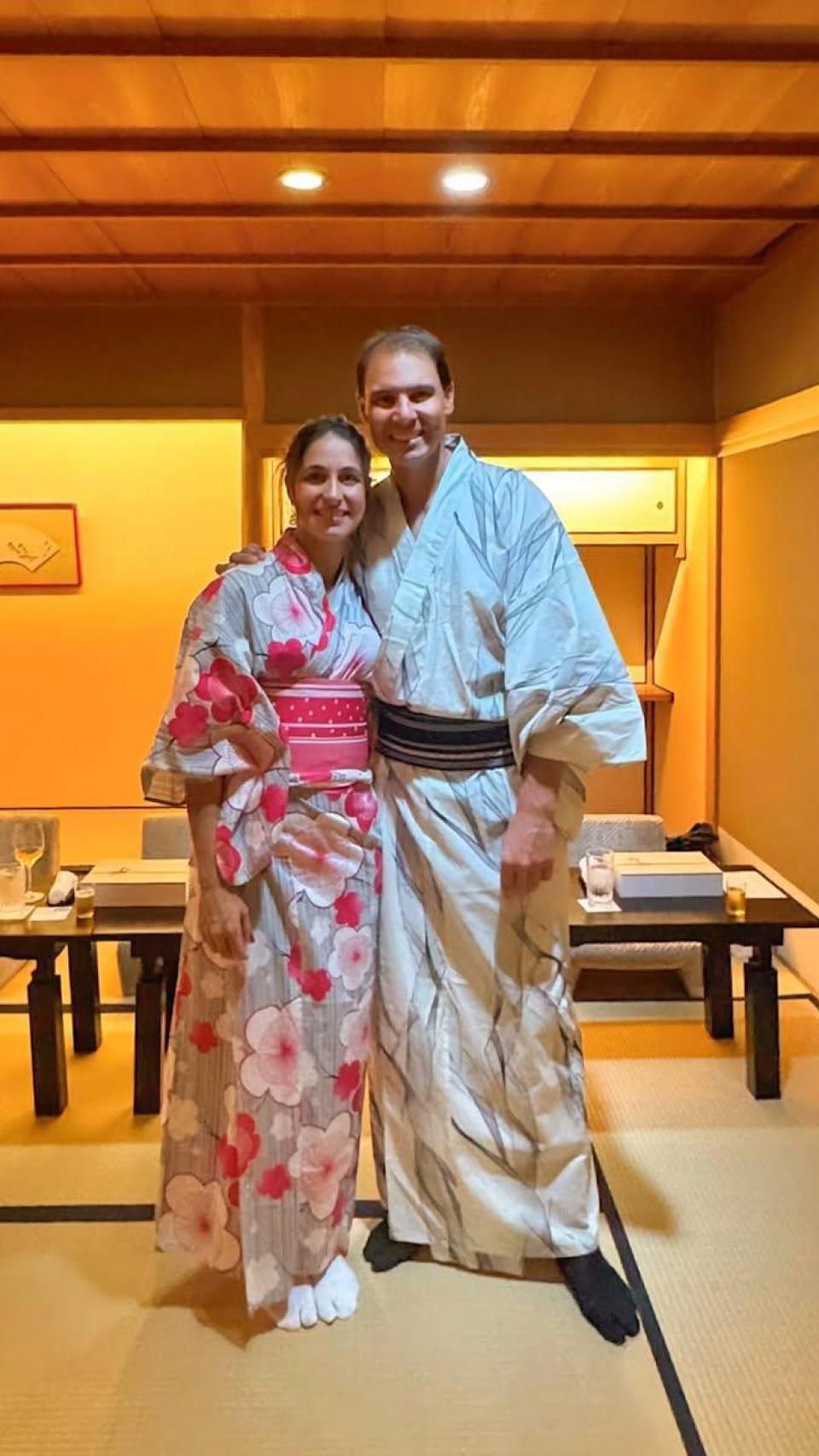 Rafa Nadal y Xisca Perelló, durante su estancia familiar en Japón.