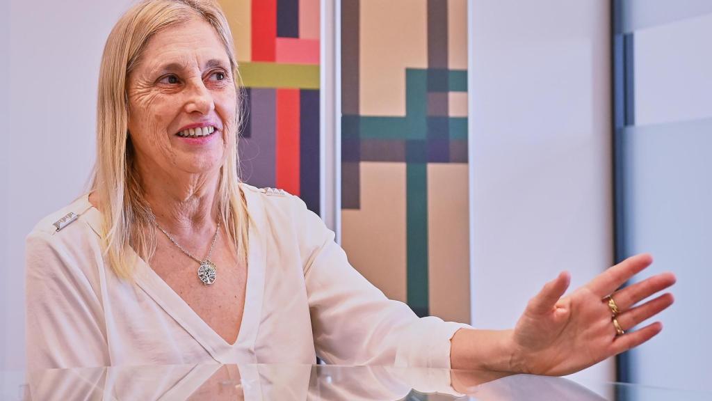 Mónica Aris, durante su charla con este periódico.