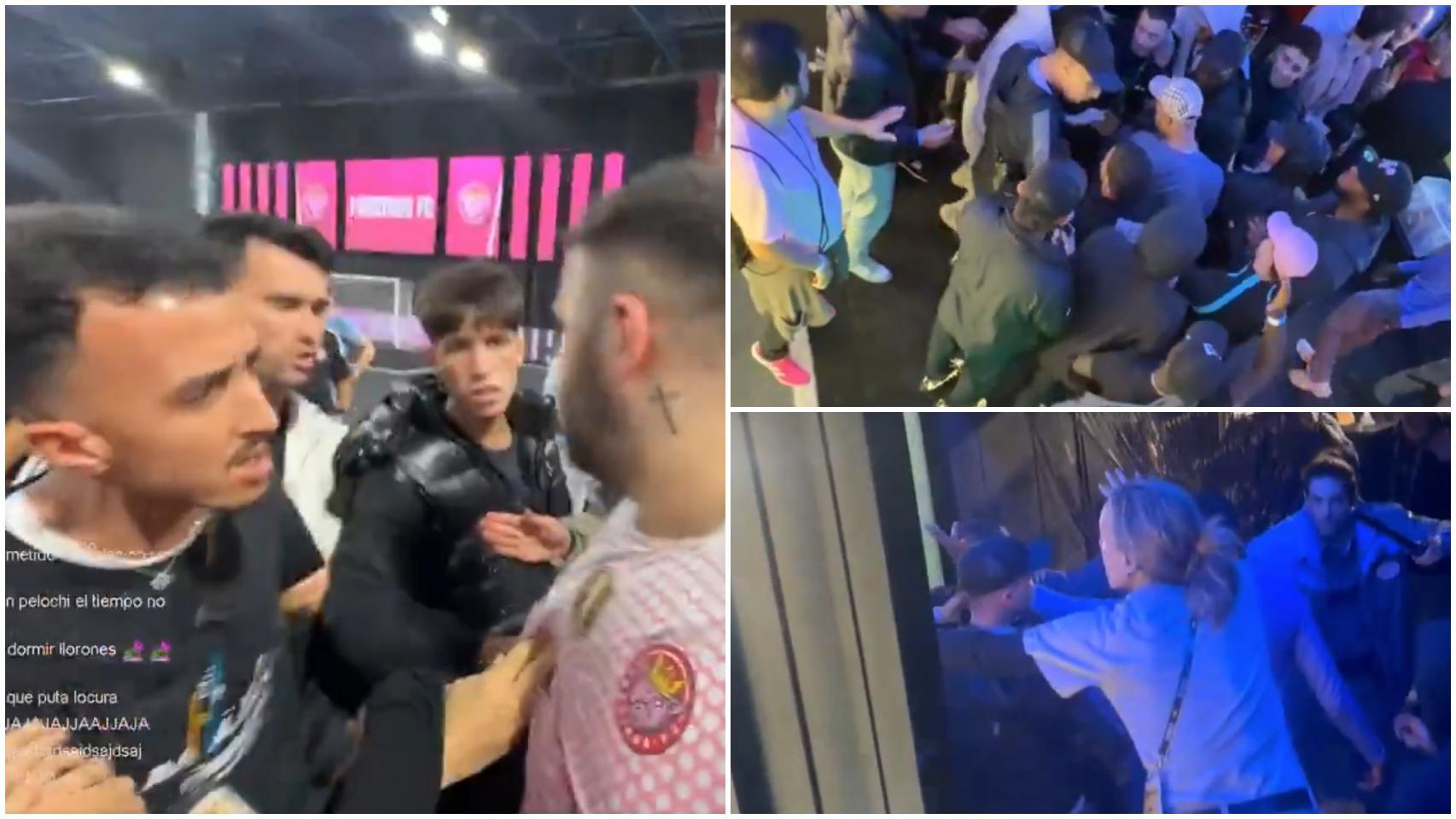 vandalismo, empujones, escupitajos a familias rivales...