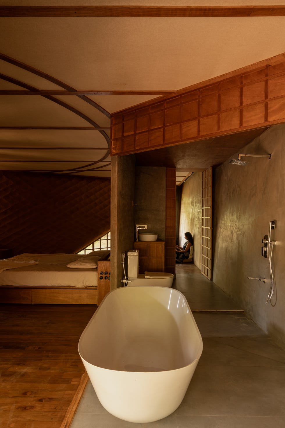 casa campo puente colgante hecha barro ecosistema vivo