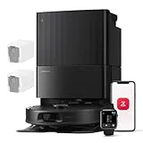 roborock Robot Aspirador QV 35A Set, 8000Pa de succión, Dos mopas giratorias elevables, cepillos antienredos, tecnología reactiva para Evitar obstáculos, navegación y mapeo,Negro
