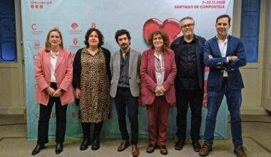 Miriam Louzao, Beli Martínez, Gabriel Azorín, Goretti Sanmartín, José Luis Losa y Jacobo Sutil (Agadic), en el reciente Cineuropa.