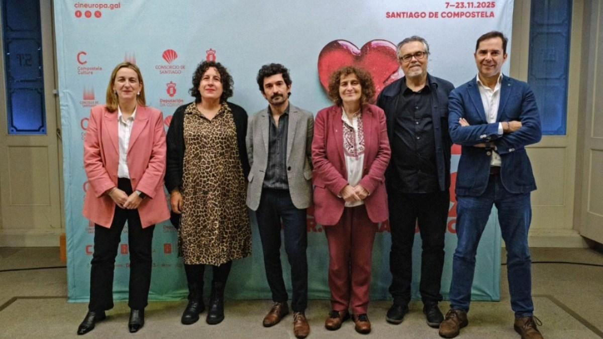 Miriam Louzao, Beli Martínez, Gabriel Azorín, Goretti Sanmartín, José Luis Losa y Jacobo Sutil (Agadic), en el reciente Cineuropa.