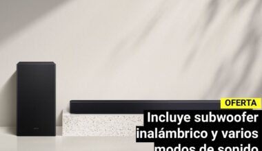 incluye subwoofer inalámbrico y tecnología Dolby