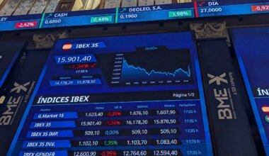 Monitor de la Bolsa de Madrid