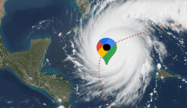 desde Google Maps puedes seguir en directo la trayectoria de un huracán