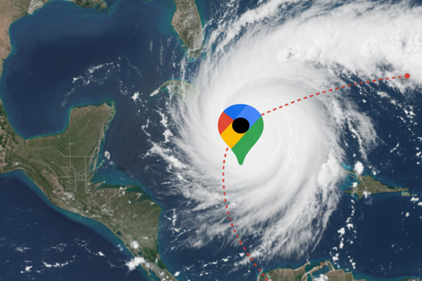 desde Google Maps puedes seguir en directo la trayectoria de un huracán