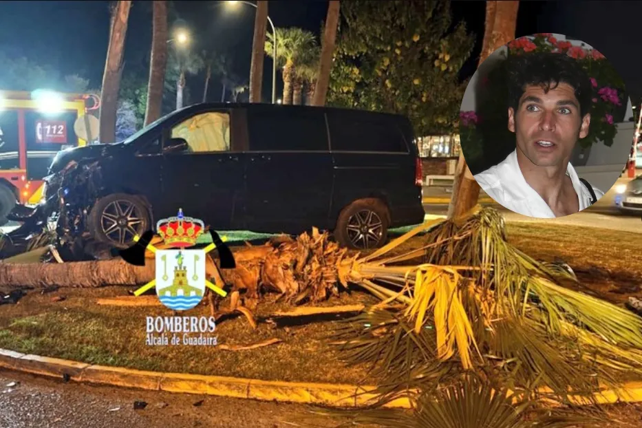 Cayetano Rivera estrella su furgoneta contra una palmera en una rotonda de Sevilla: todos los detalles del accidente - El Mundo