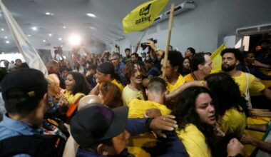 Manifestantes indígenas se enfrentan con la seguridad en la COP30