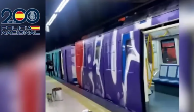 La Policía detiene in fraganti en Madrid a 19 grafiteros por causar daños en vagones del Metro durante la noche de Halloween - El Mundo
