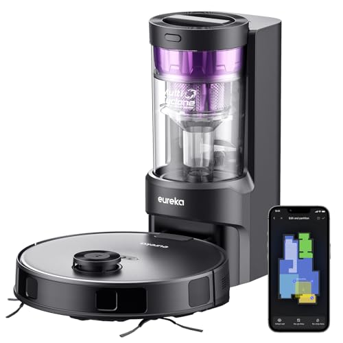 Eureka NERE10s Robot Aspirador y Fregasuelos con Vaciado automático de Polvo