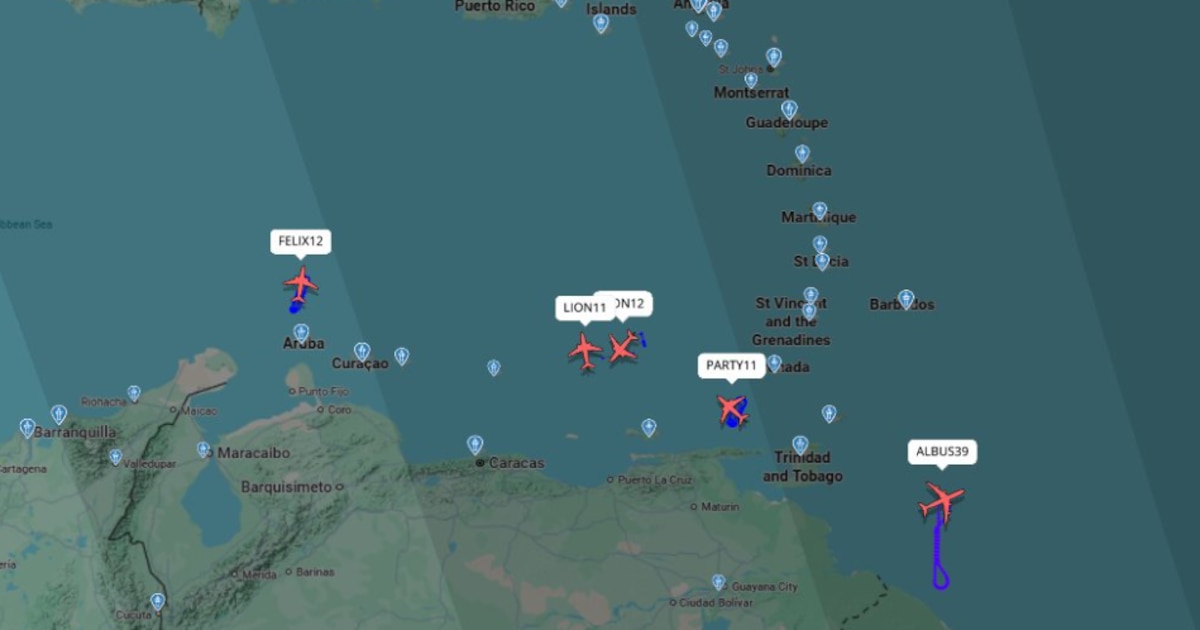 Reportan el sobrevuelo de al menos cinco aviones militares de Estados Unidos cerca de las costas de Venezuela