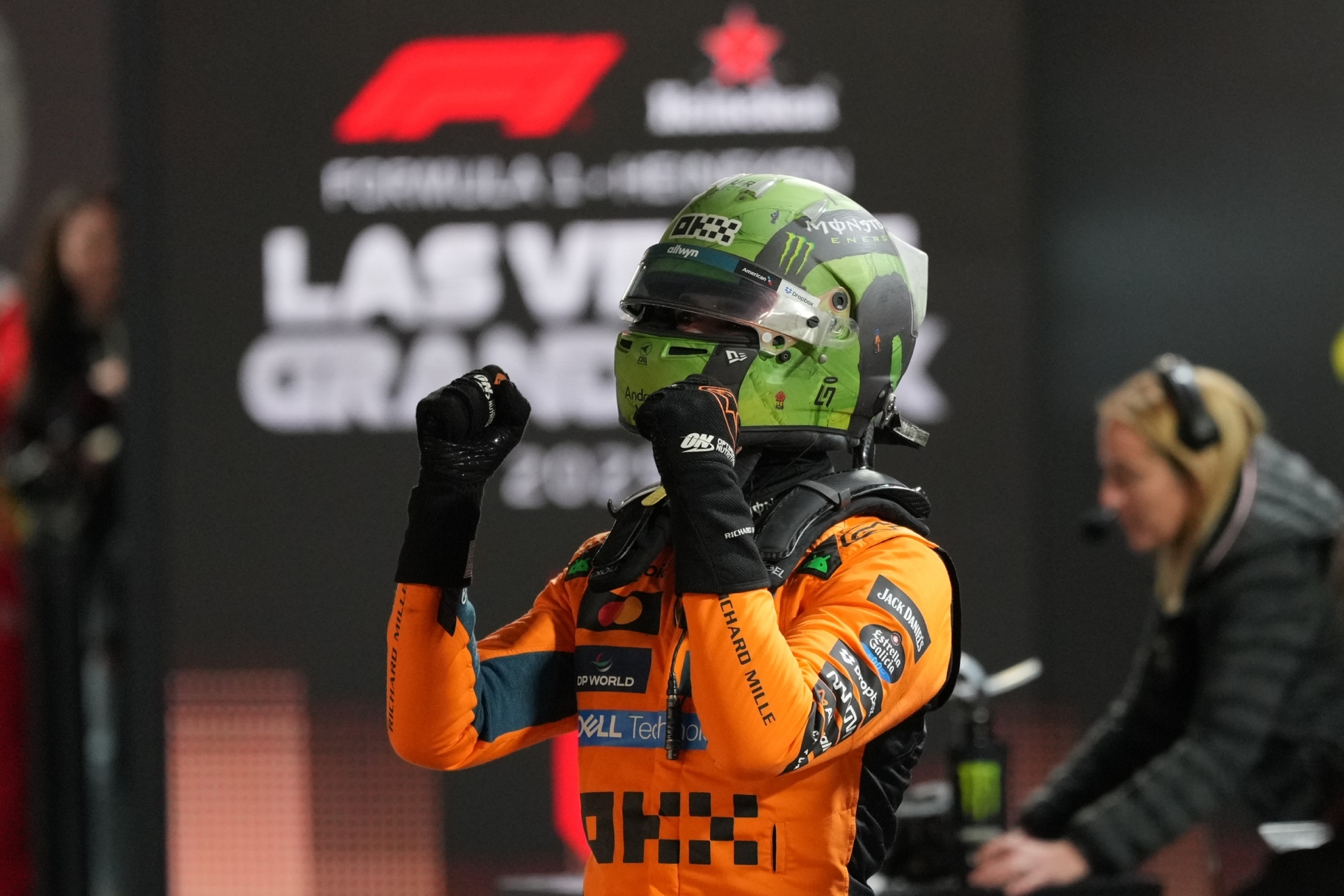 Lando Norris celebrando una nueva pole en la temporada.